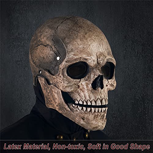 Creepy Movable Jaw Skull Mask for Halloween