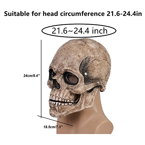 Creepy Movable Jaw Skull Mask for Halloween