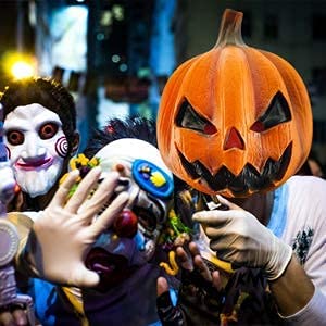 Scary Halloween Jack-O'-Lantern Face Masks