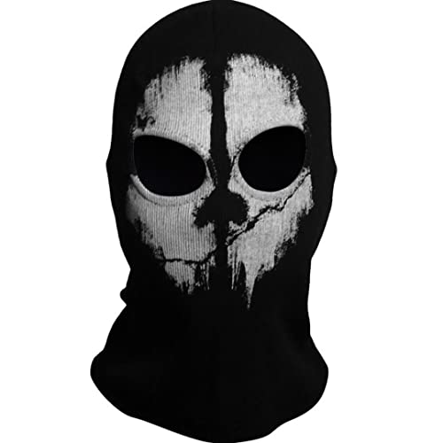 Ghost Print Balaclava Mask for Halloween Cosplay
