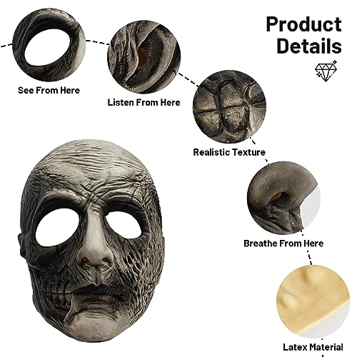 Realistic Skull Latex Mask for Halloween Costume