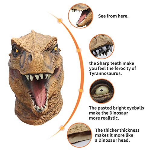 Dinosaur Head Mask for Halloween Costume Party