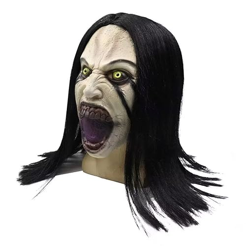 Creepy Crying Woman Mask for Halloween Parties