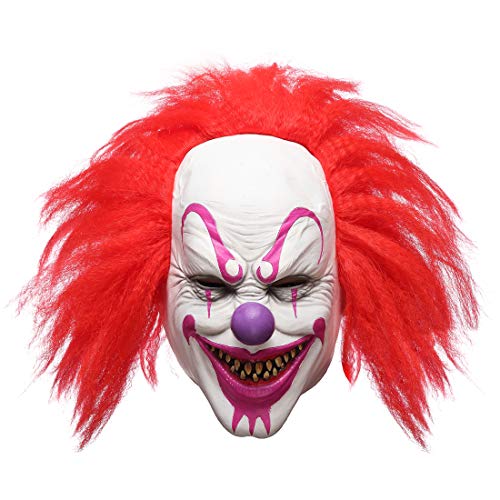 Evil Joker Clown Latex Mask for Halloween Fun