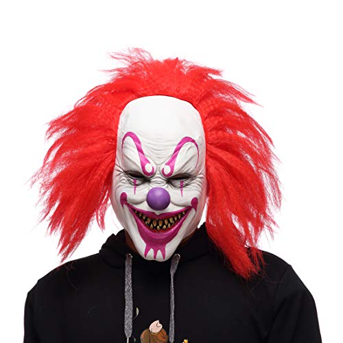 Evil Joker Clown Latex Mask for Halloween Fun