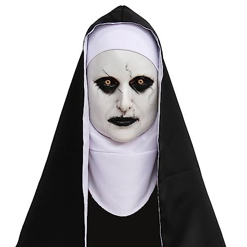 Scary Nun Latex Mask for Halloween Cosplay
