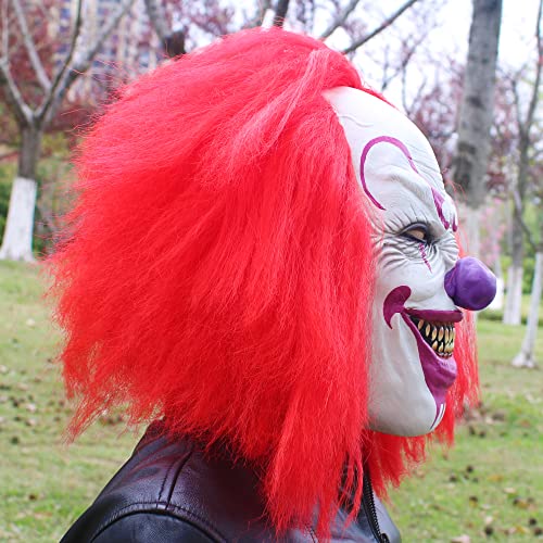 Evil Joker Clown Latex Mask for Halloween Fun
