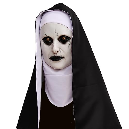 Scary Nun Latex Mask for Halloween Cosplay