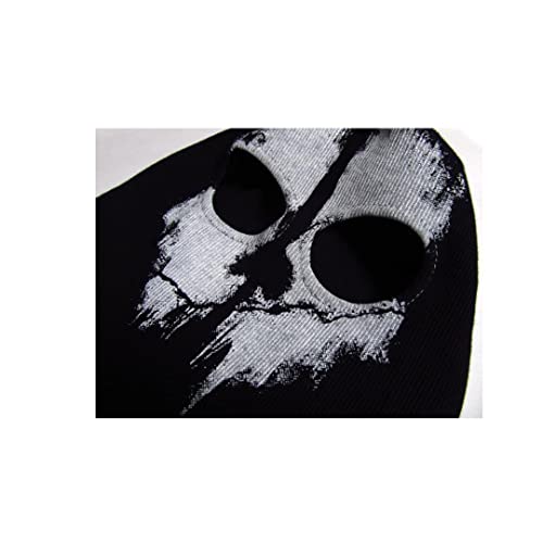 Ghost Print Balaclava Mask for Halloween Cosplay
