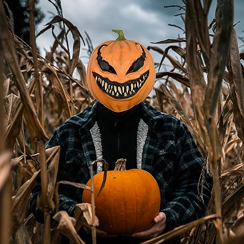 Creepy Pumpkin Mask for Halloween Costume Party