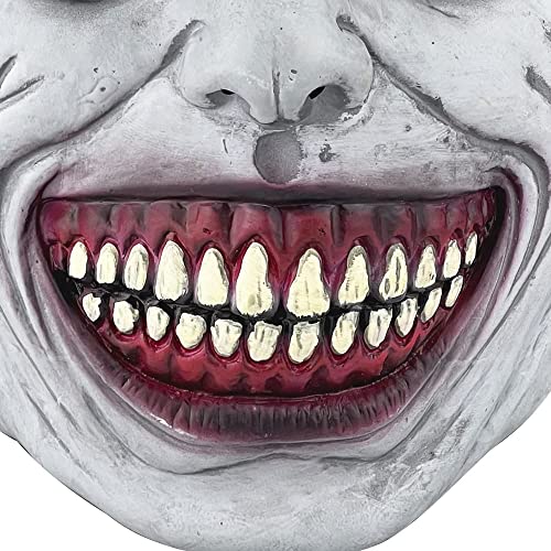 Creepy White Demon Mask for Halloween Cosplay