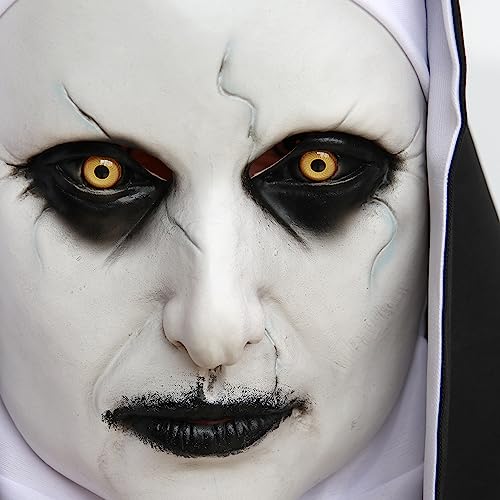 Scary Nun Latex Mask for Halloween Cosplay