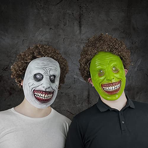 Creepy White Demon Mask for Halloween Cosplay