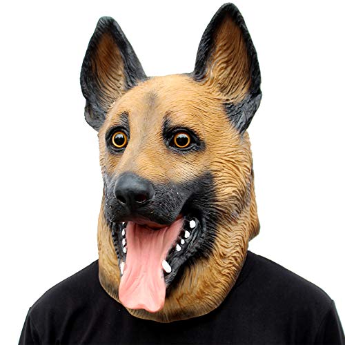 German Shepherd Dog Head Halloween Costume Mask