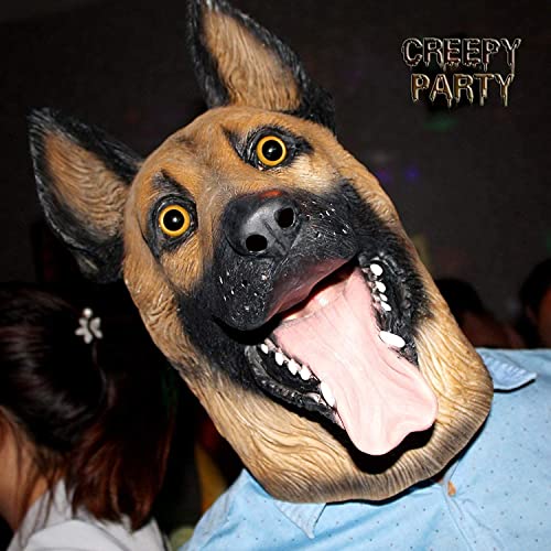 German Shepherd Dog Head Halloween Costume Mask