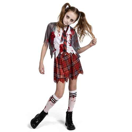 Zombie Schoolgirl Costume for Kids - Spooktacular Style