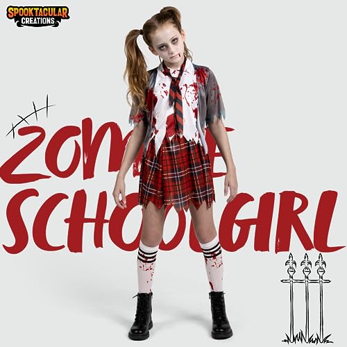 Zombie Schoolgirl Costume for Kids - Spooktacular Style