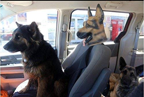 German Shepherd Dog Head Halloween Costume Mask