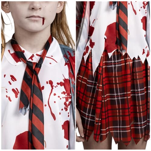 Zombie Schoolgirl Costume for Kids - Spooktacular Style