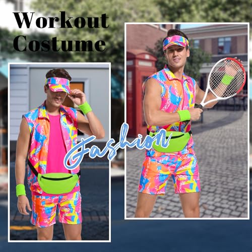 80s Workout Costume for Men - Halloween Fun
