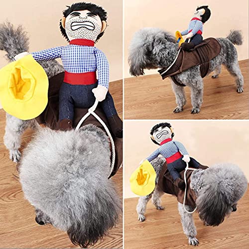 Cowboy Rider Dog Costume for Large Pets
