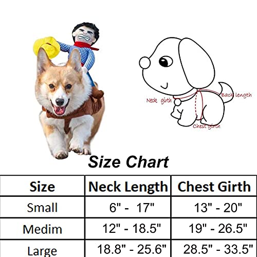 Cowboy Rider Dog Costume for Large Pets