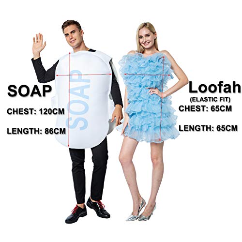 Funny Halloween Couple Loofah & Soap Costume Set