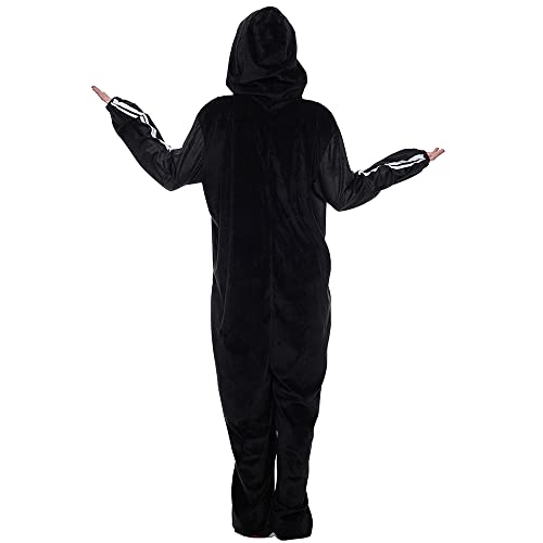 Couple Skeleton Pajamas Hoodie Halloween Costume Jumpsuits