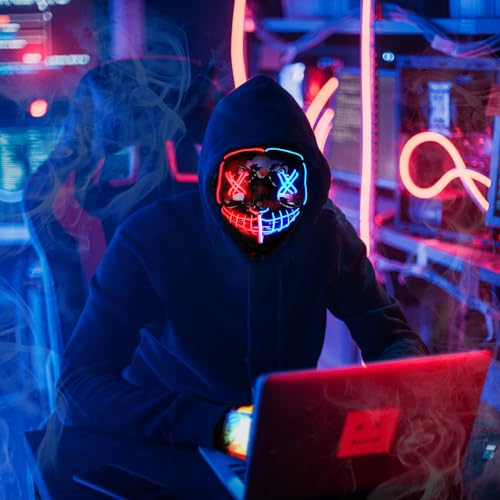 LED Skeleton Mask & Gloves Set for Halloween