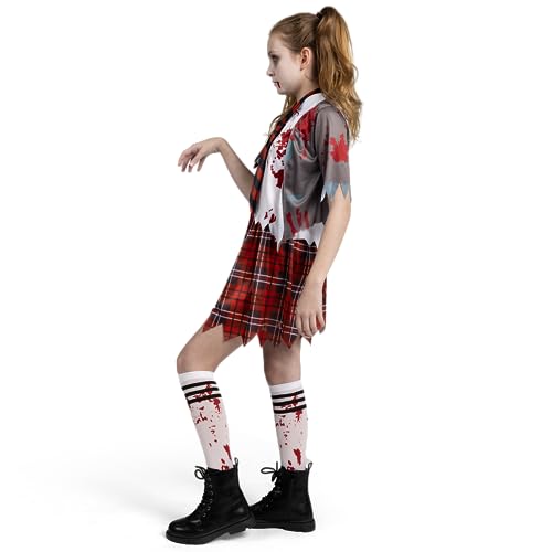 Zombie Schoolgirl Costume for Kids - Spooktacular Style