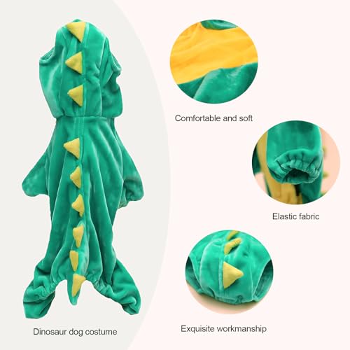 Dinosaur Dog Halloween Costume Hoodie for Small Pets