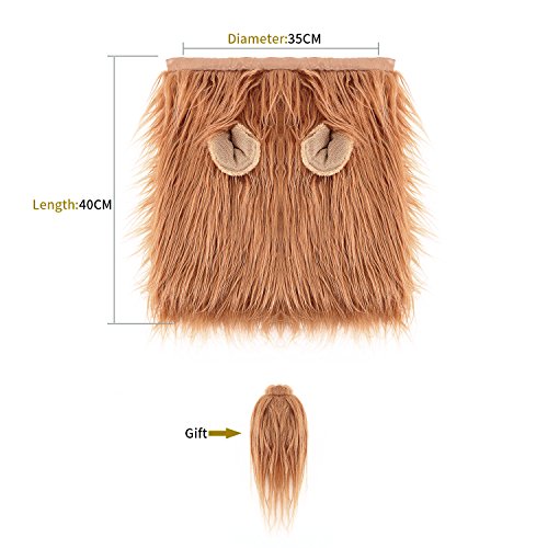 Realistic Lion Mane Costume for Medium to Large Dogs