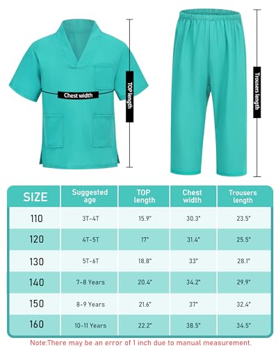 Kids Doctor Scrubs Halloween Costume Set, 7 Pieces