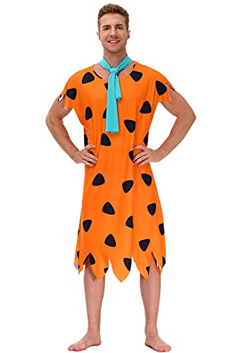 Men's Matching Caveman Costume for Halloween Fun