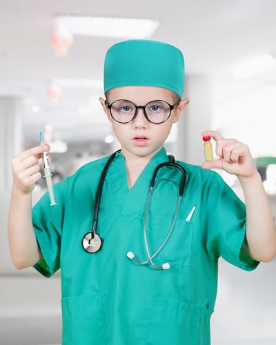 Kids Doctor Scrubs Halloween Costume Set, 7 Pieces