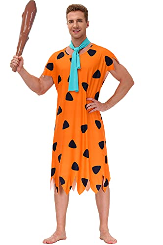 Men's Matching Caveman Costume for Halloween Fun