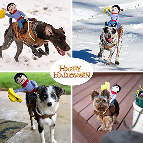 Funny Cowboy Riding Dog Halloween Costume