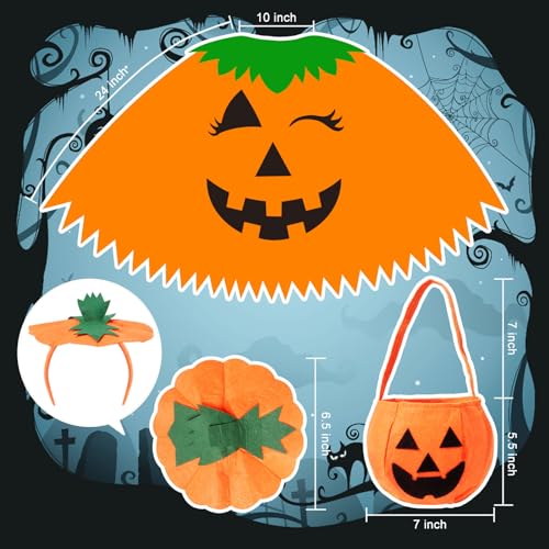 3PCS Halloween Pumpkin Costume Set for Women