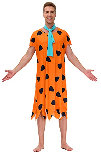 Men's Matching Caveman Costume for Halloween Fun