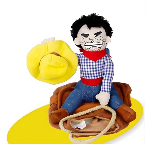 Funny Cowboy Riding Dog Halloween Costume