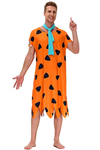 Men's Matching Caveman Costume for Halloween Fun