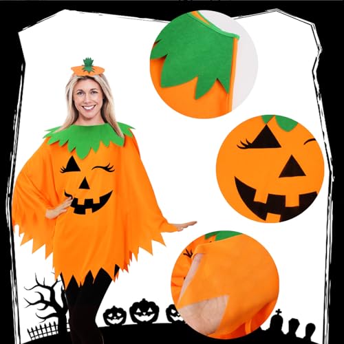 3PCS Halloween Pumpkin Costume Set for Women