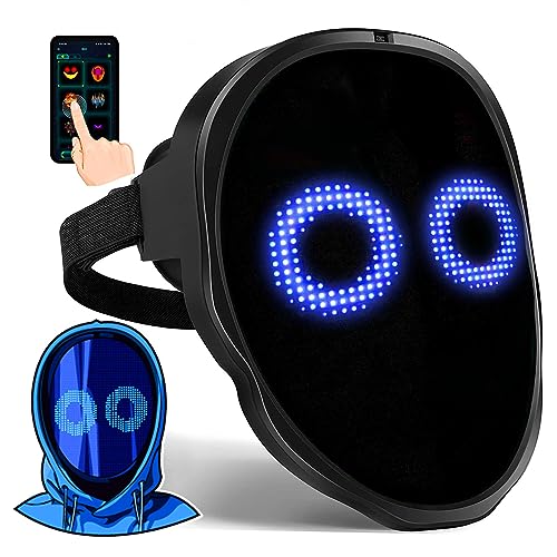 App-Controlled LED Face Transforming Halloween Mask