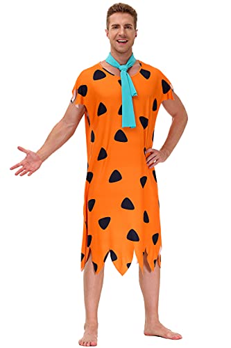 Men's Matching Caveman Costume for Halloween Fun