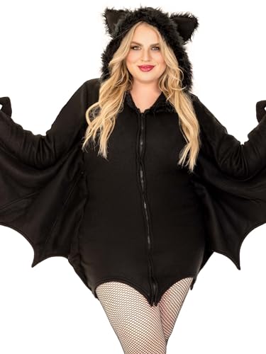 Cozy Bat Hooded Fleece Dress for Halloween
