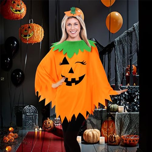 3PCS Halloween Pumpkin Costume Set for Women