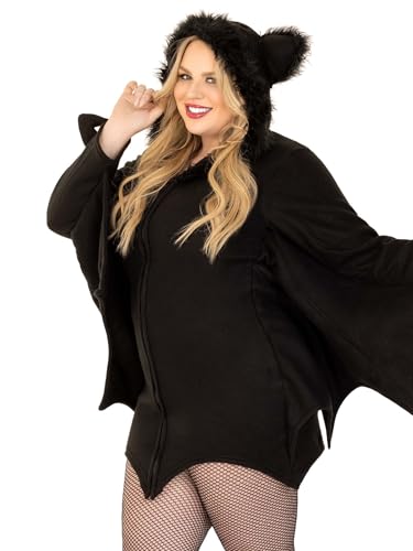 Cozy Bat Hooded Fleece Dress for Halloween