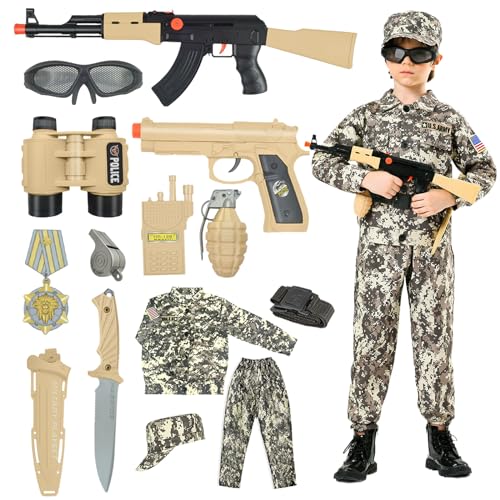 Kids Military Soldier Halloween Costume Set