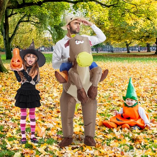 Inflatable Cowboy and Horse Costume for Adults