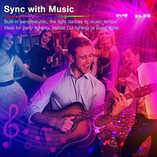 DJ Lights with Stand, Telbum Party Bar Light Set, Mobile Stage Lighting System Sound Activated LED Par Lights, for Move Band Disco Wedding Halloween Christmas